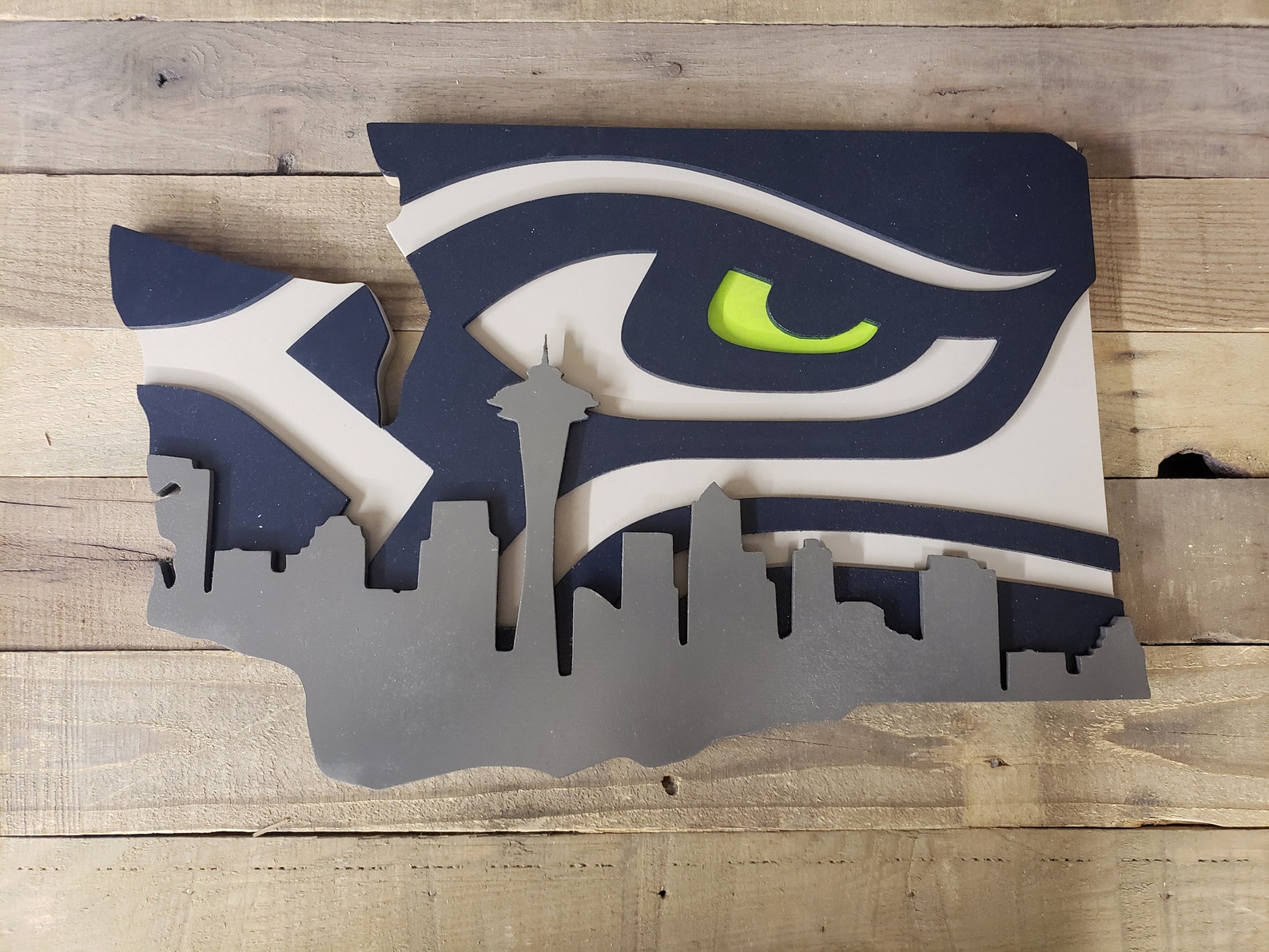 Seattle Seahawks Custom Wood Wall Art FREE SHIPPING Etsy