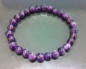 Amethyst beaded bracelet
