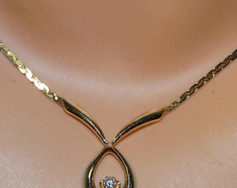 750k Gold Genuine Diamond Necklace.