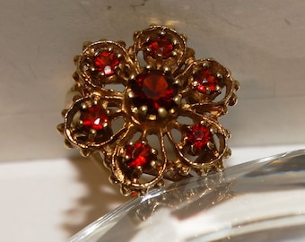 10k Gold Genuine Ruby Stones Ring.