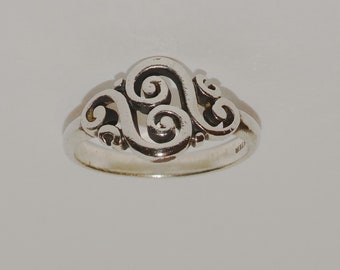 James Avery Sterling Silver Swirl Ring Size 5