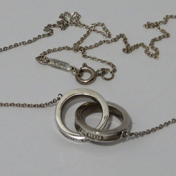Tiffany and co double ring necklace Clearance