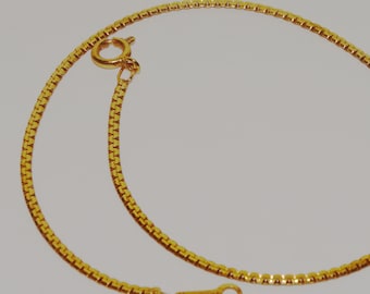 14K ゴールド チェーンブレスレット イタリア製 14Kイエローゴールドのイタリア製チェーンブレスレット。 - Etsy 日本