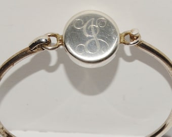 Sterling Silver Hook-on Bangle Bracelet.