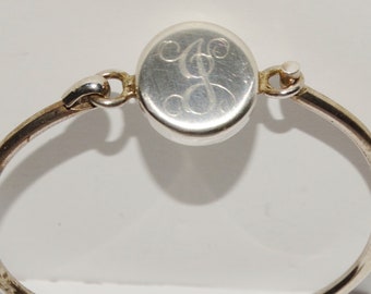 Sterling Silver Hook-on Bangle Bracelet.