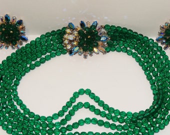Schiaparelli Parure Ohrringe & Halskette.