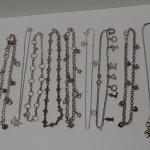 Sterling Silver Ankle Bracelets. Priced Individually.