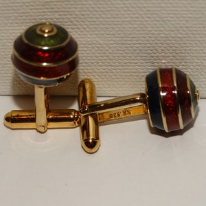 New York Cufflinks Marked NR-925 Nancy & Rise Designer Signed.