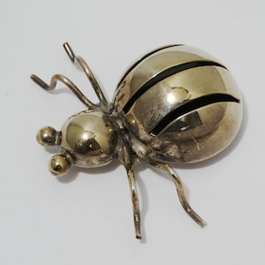 Sterling Silver Made in Mexico Spider Brooch.
