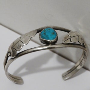 Bracelet navajo en argent sterling turquoise.