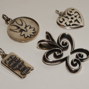 James Avery Sterling Silver 4 RARE Pendants. Each Item Has Its Own Price.