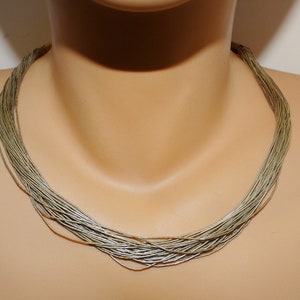 Navajo Liquid Sterling Silver 30 Stand Necklace.