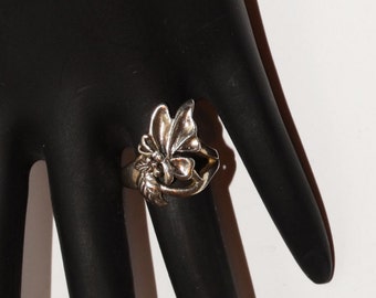 Sterling Silver butterfly Ring size 5.