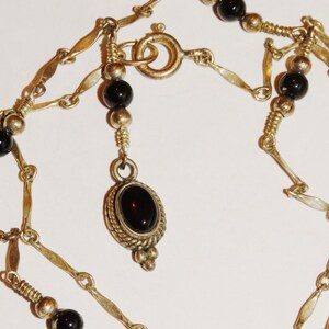 Sterling Silver Black Onyx 16&quot; Necklace.