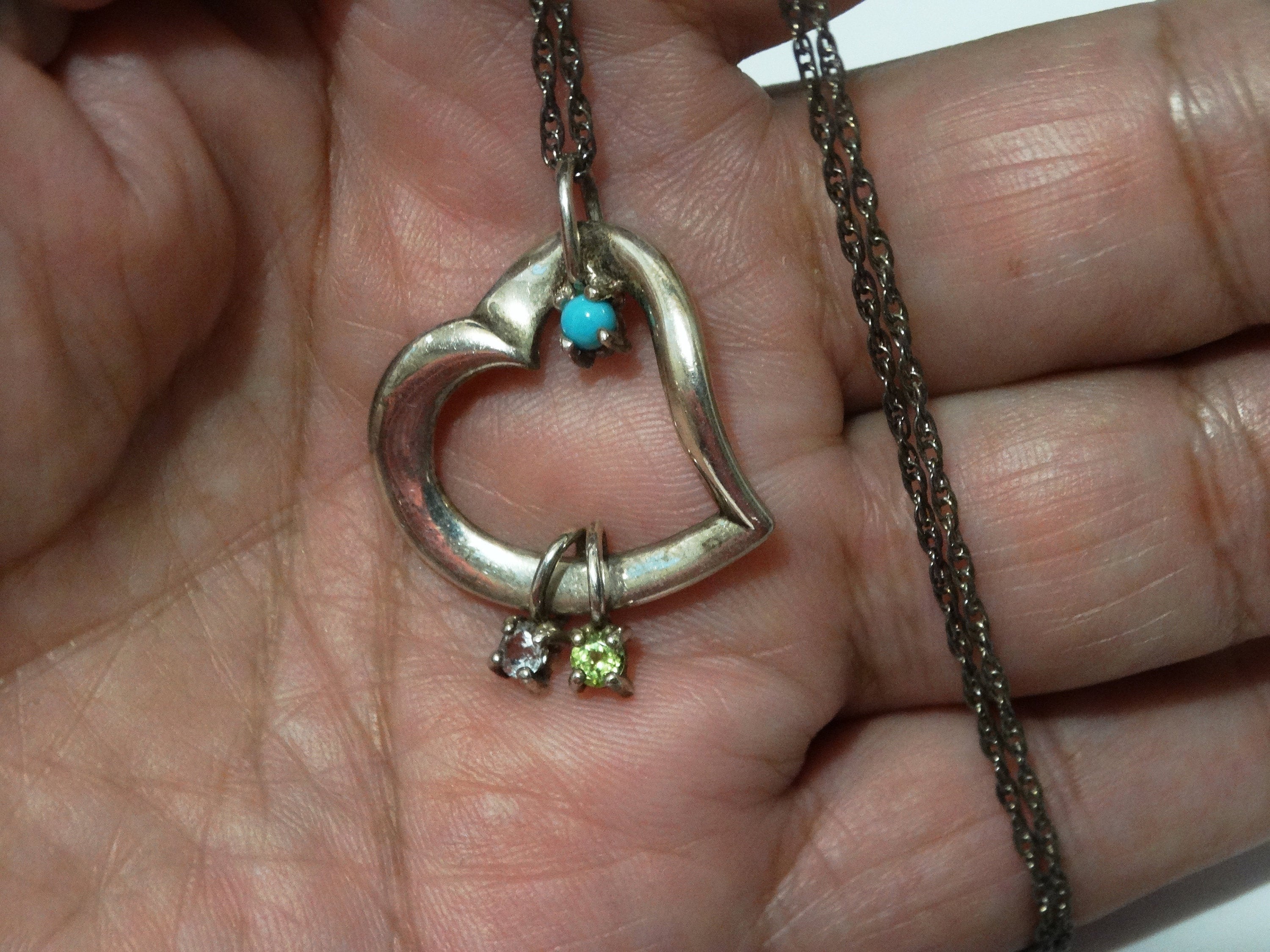 Lenox Sterling Silver Heart Necklace. - Etsy