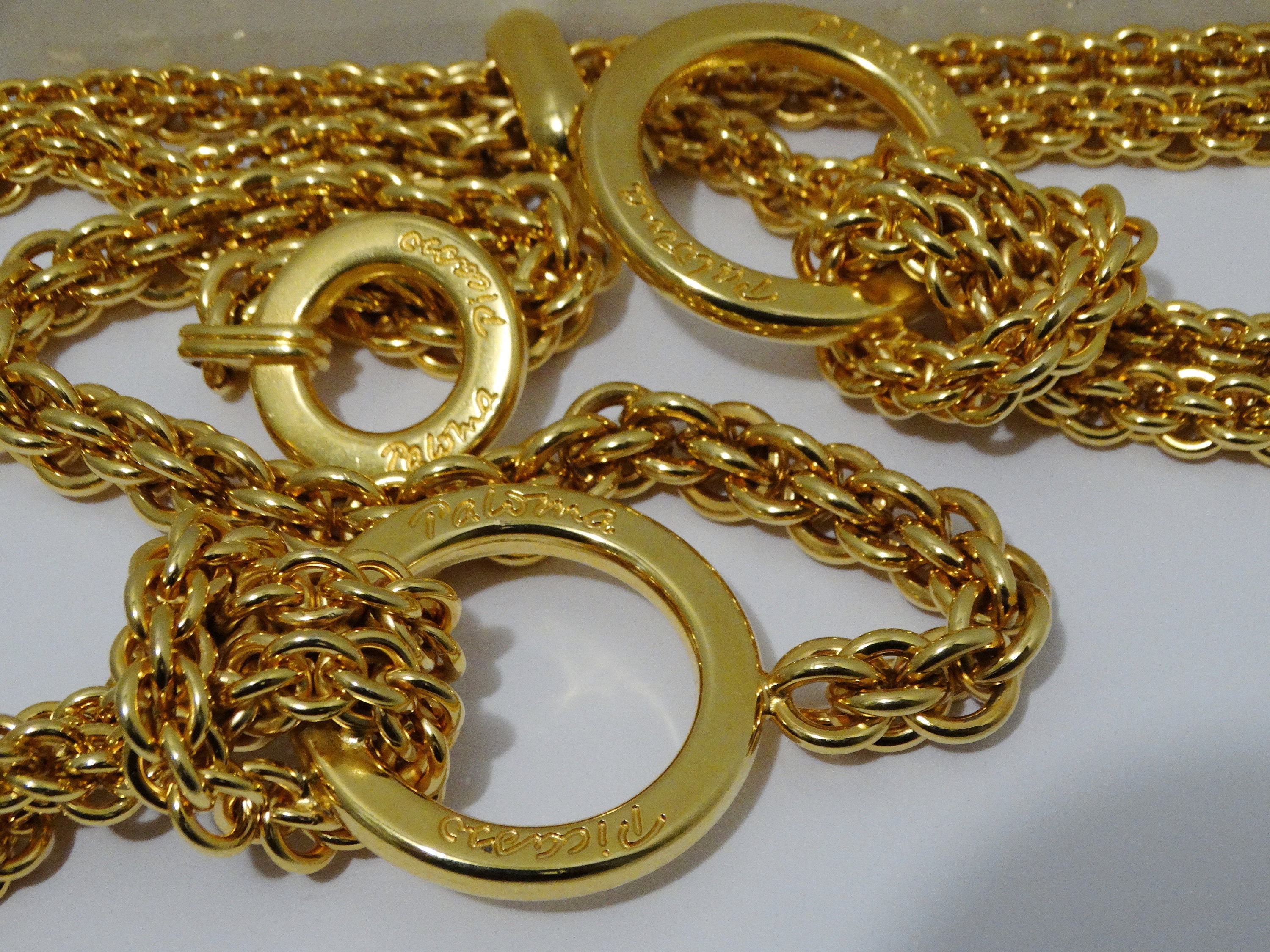 Paloma Picasso Gold Tone Chain Belt. - Etsy