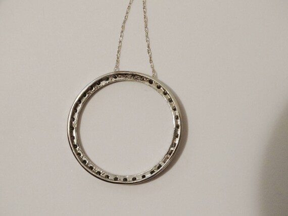 14k WG Genuine Diamond Circle Of Life 16" Necklac… - image 4