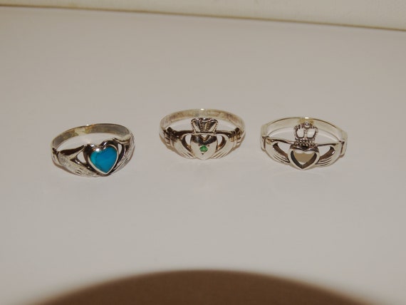 Sterling Silver Claddagh rings. - image 4