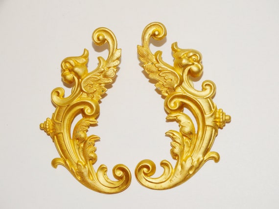 MISIA Designs USA  3" Inch Gold Tone Earrings View 6