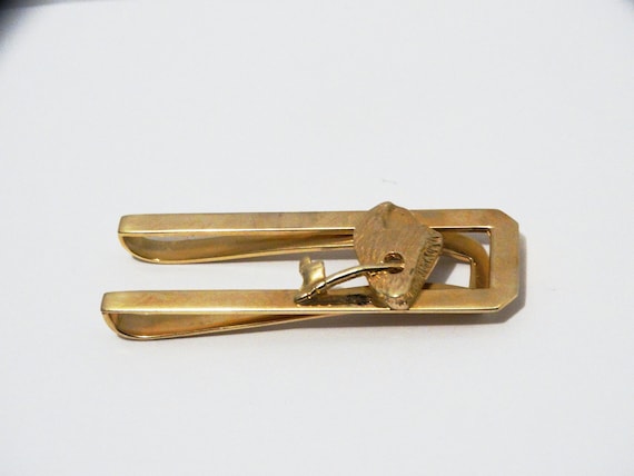 14k Solid Gold Tie Holder. - image 8