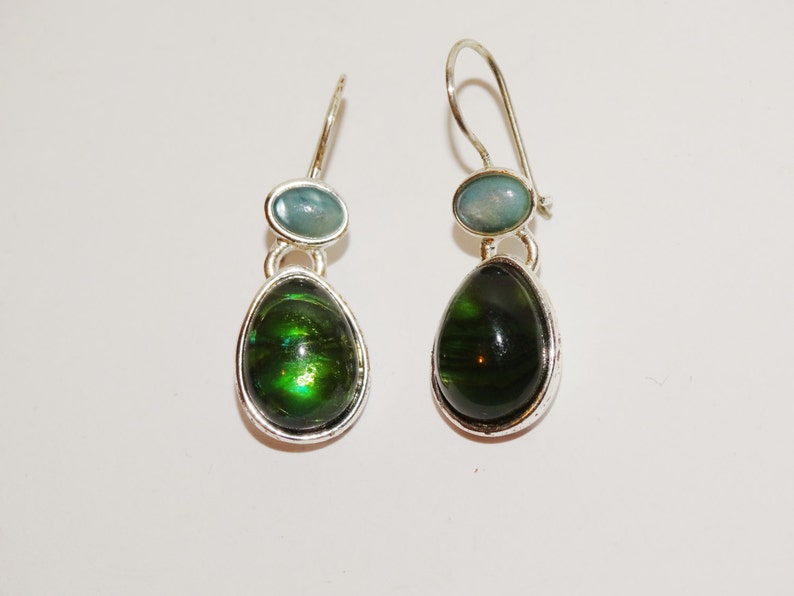 BlueGreen custom 1 Inch Earrings