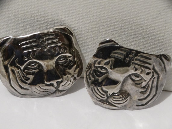 Sterling Silver Leopard Earrings. - image 4