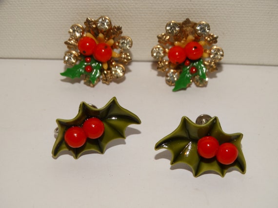 Christmas Earrings Lot of Two Pair. - image 4