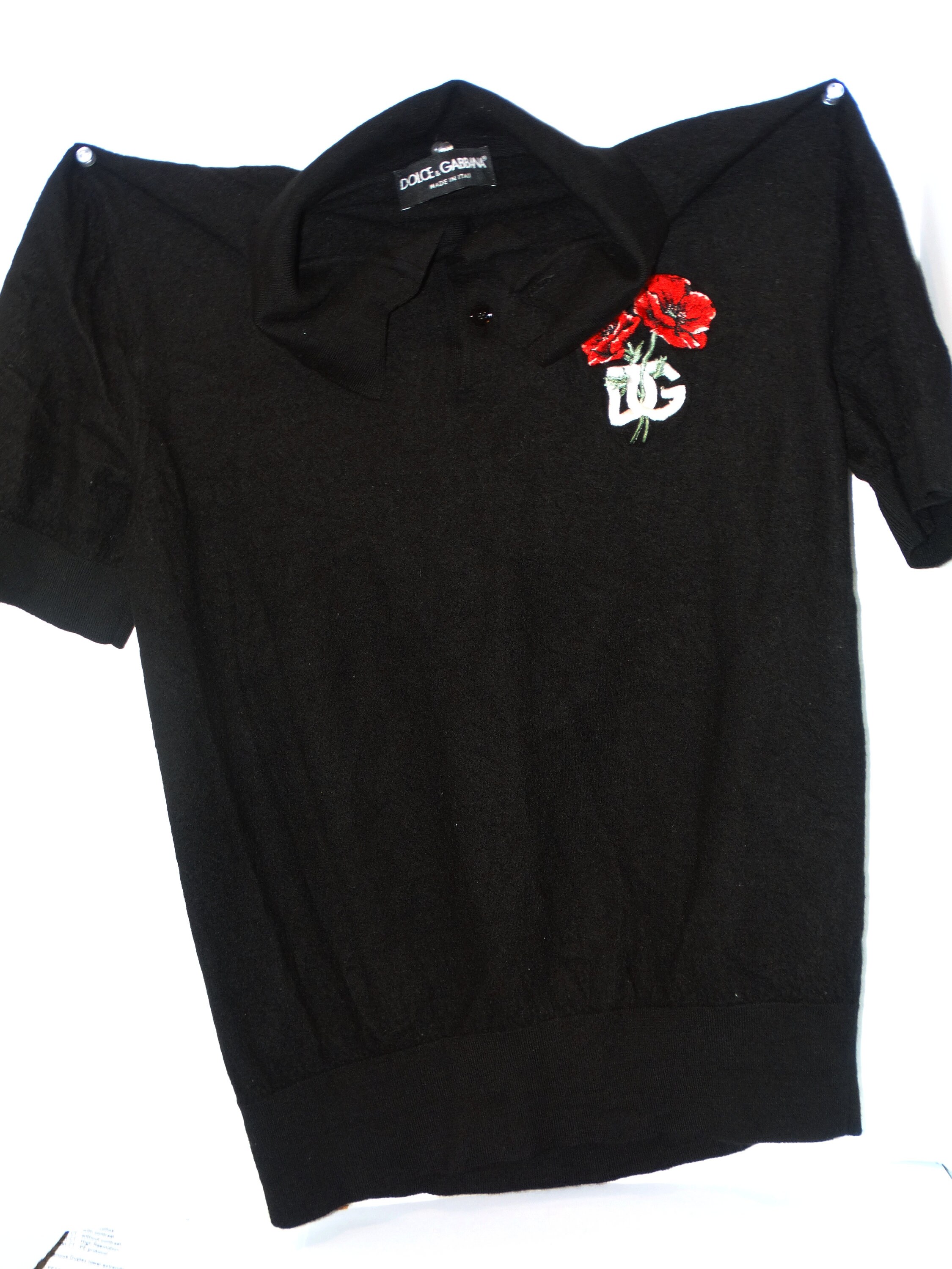 希少 イタリア製 DOLCE&GABBANA 刺繍 ラナ・ヴァージン ウール100