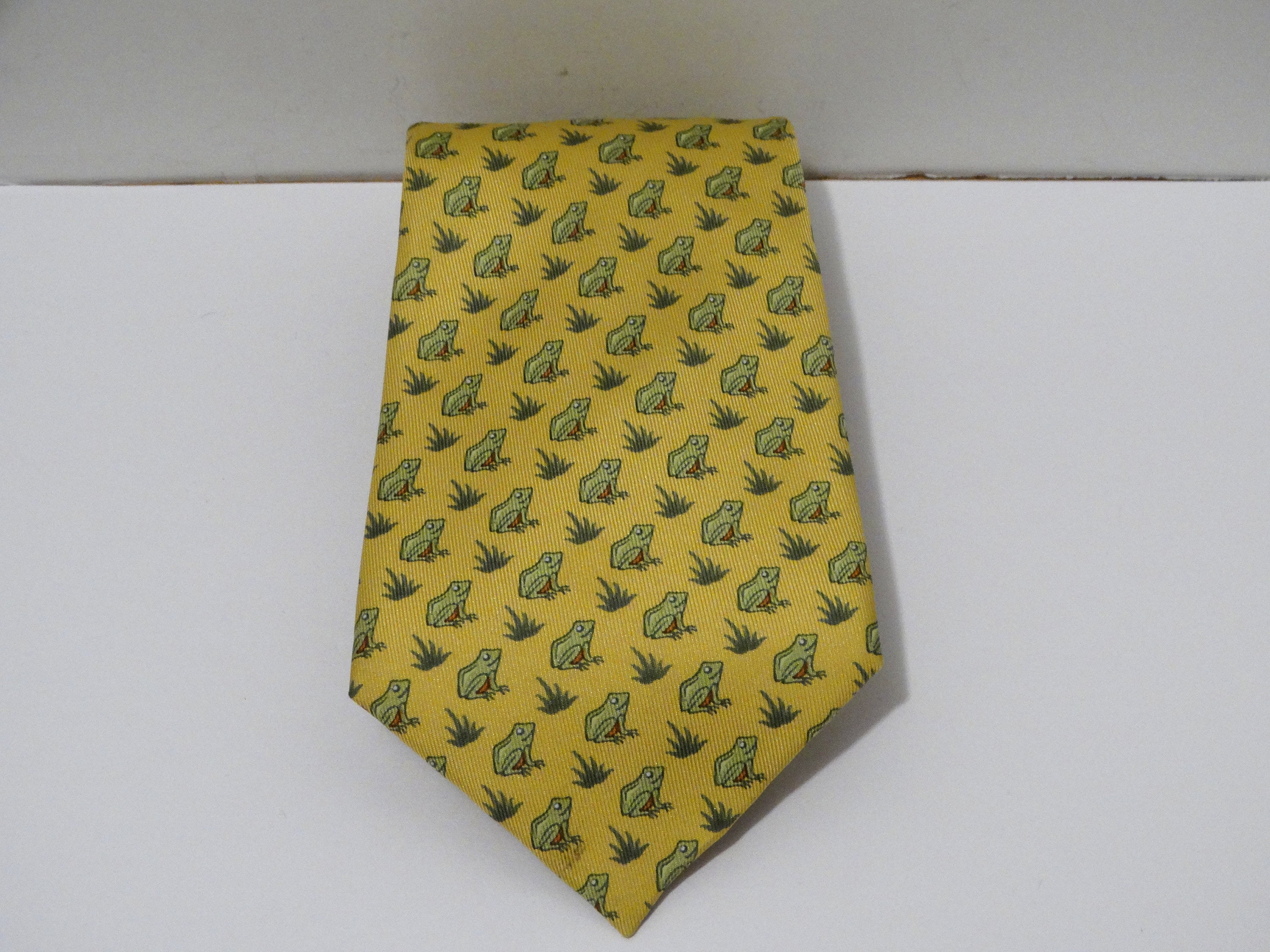 Authentic HERMES Yellow Frog Tie. - Etsy