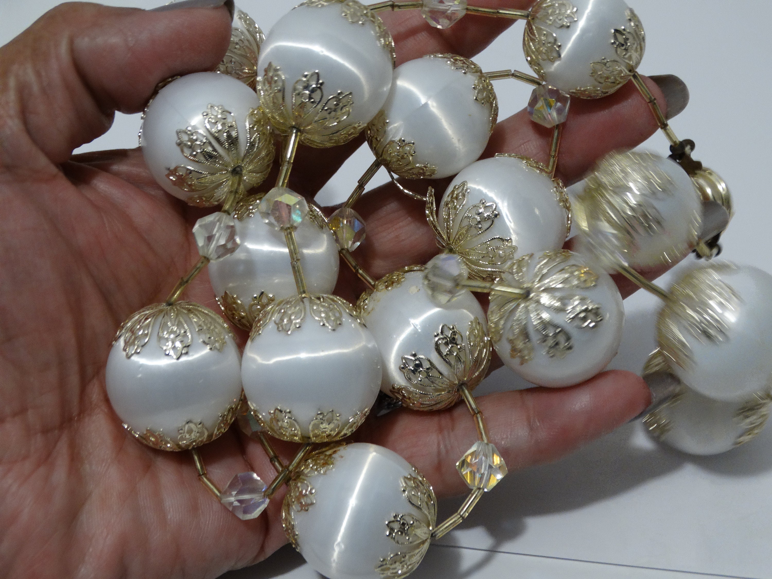 【コンビニ受取対応商品】 Vintage Japan Made Silk Ball Necklace. - Etsy アクセサリー