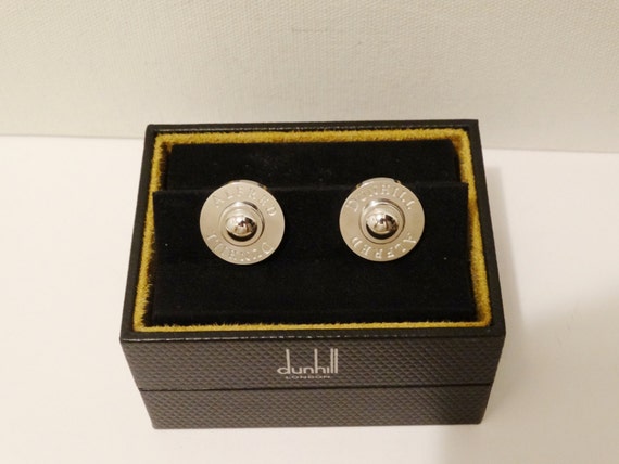 Alfred Dunhill Sterling Silver / Onyx Cuff Links. - image 3