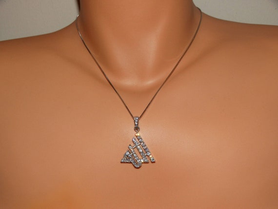 Sterling Silver Crystal Necklace.