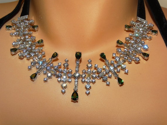 Swarovski Crystal Necklace, Sparkling Crystal Necklace, Bling