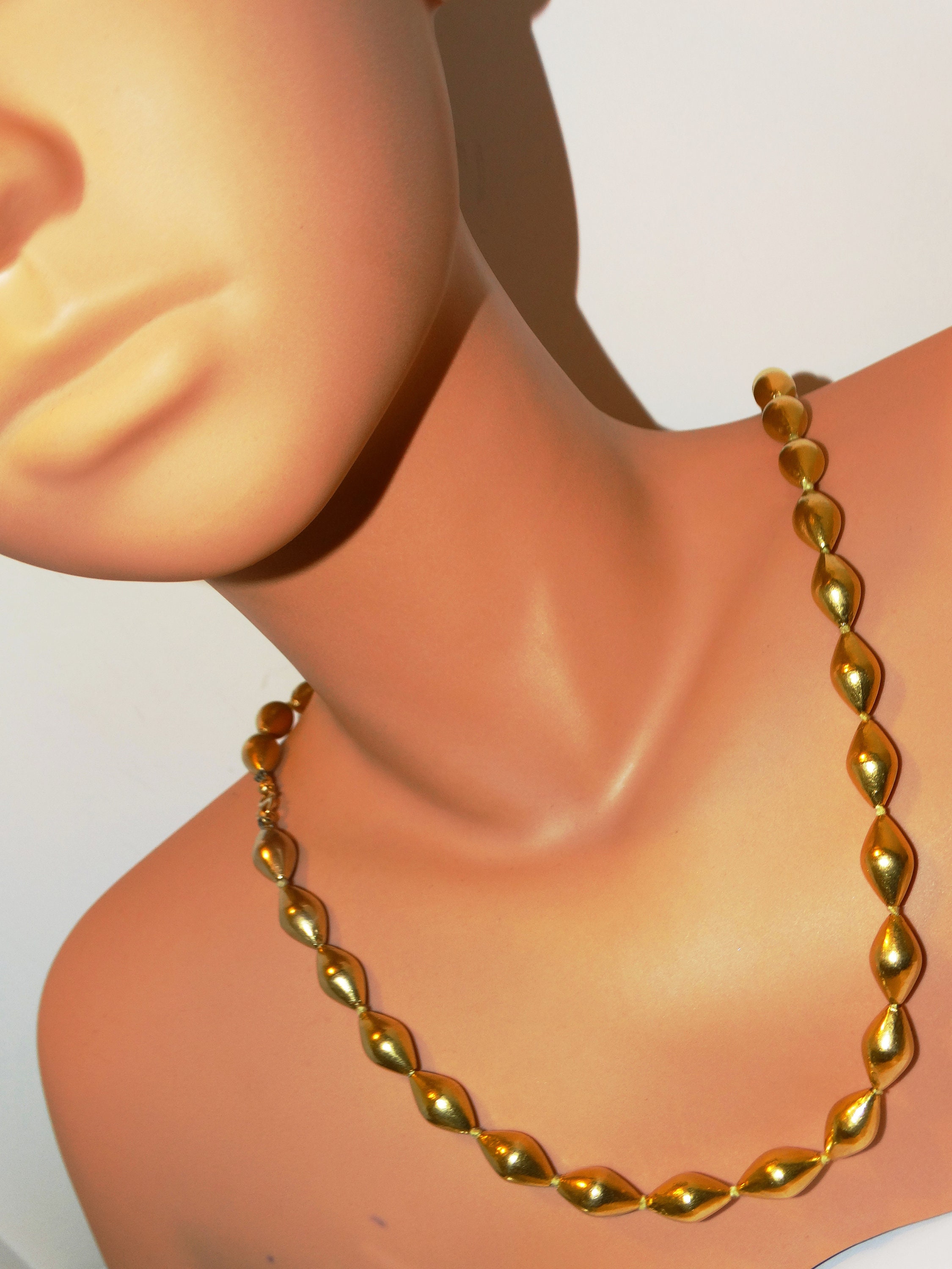 22k Gold Hand Made Bormala Ball Necklace. 37 Grams 26 Inches. Etsy
