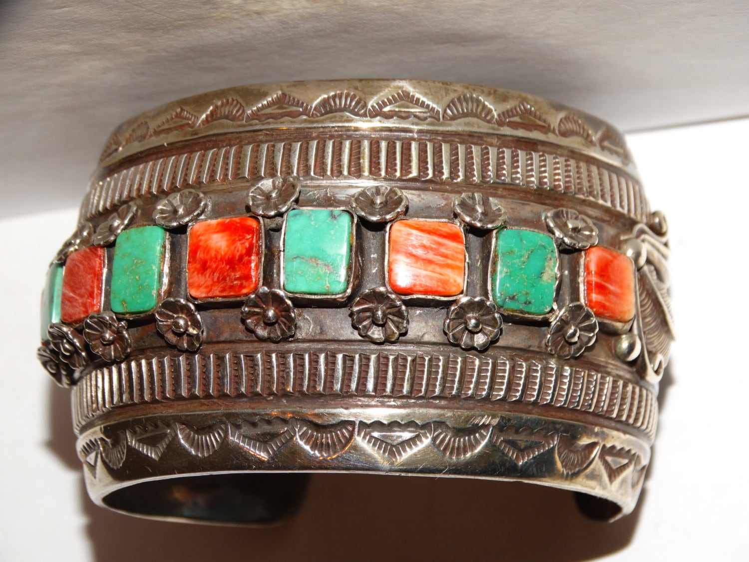 NAVAJO ナバホ CN刻印 スパイニーオイスターシルバーリング