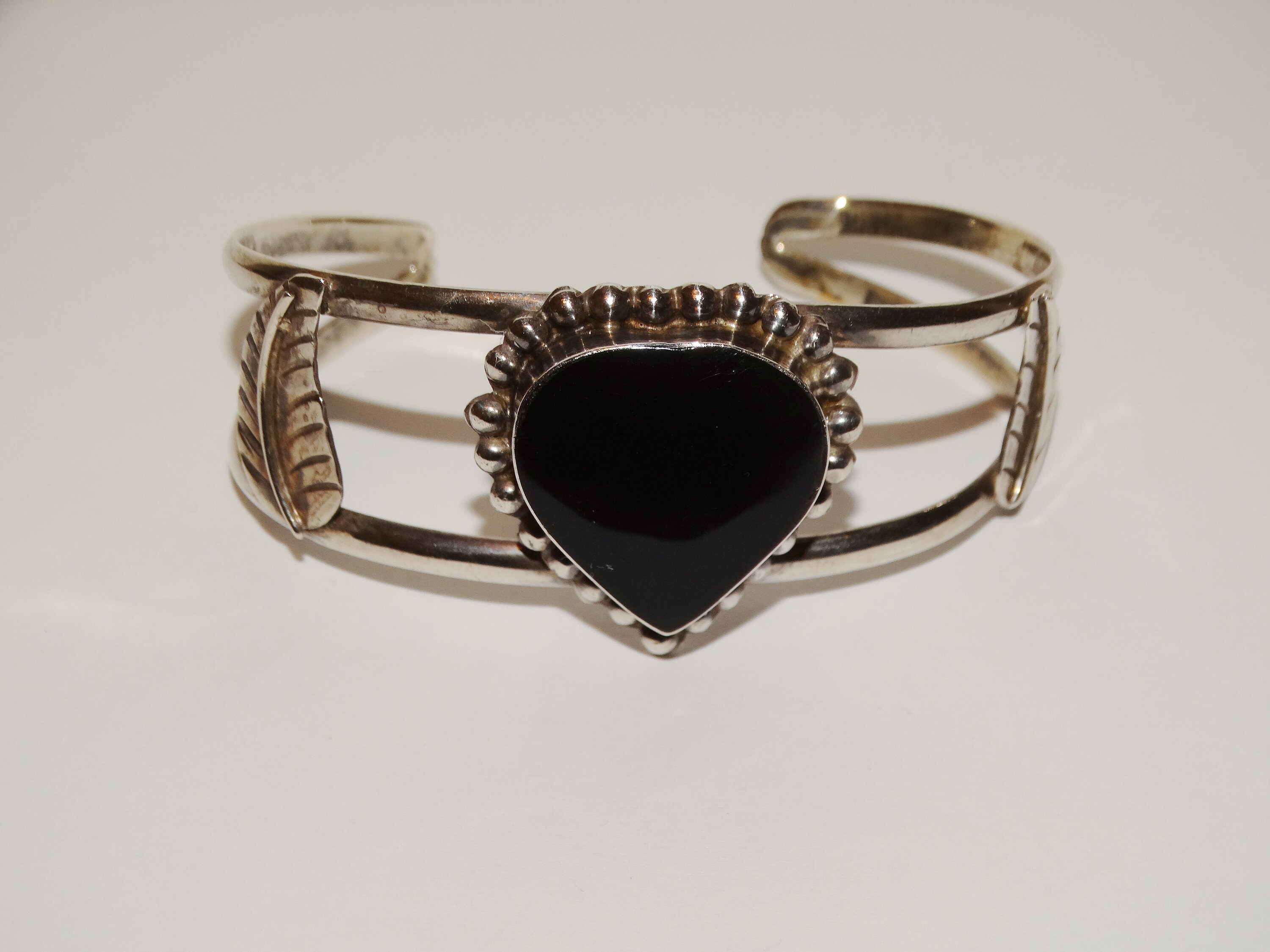 Sterling Silver Black Onyx Cuff Bracelet