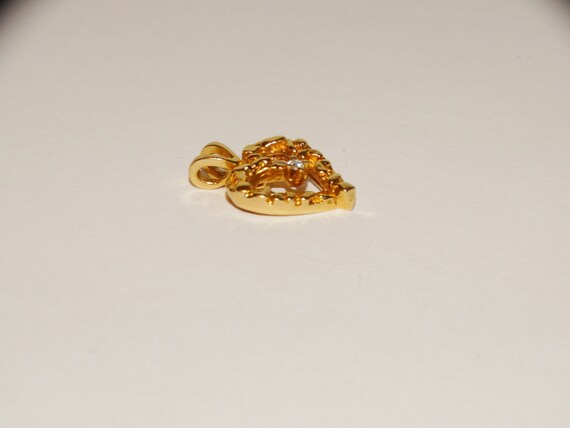 14k 3D Heavy Yellow Gold Genuine Diamond Nugget H… - image 6