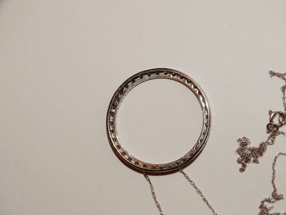 14k WG Genuine Diamond Circle Of Life 16" Necklac… - image 10