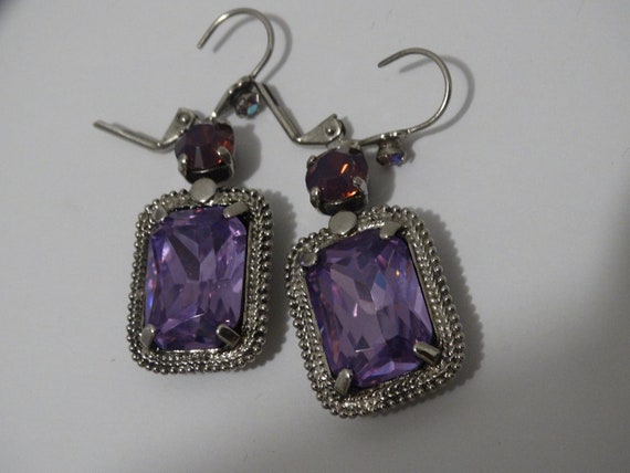 Sorrelli Designer Signed Lavender Dangling Earrin… - image 6