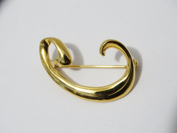 Anne Klein Gold Tone brooch. - image 5