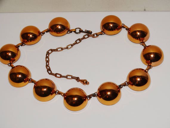 Rame Signed Large Copper 13"  W/4 inch Ext. Neckl… - image 1