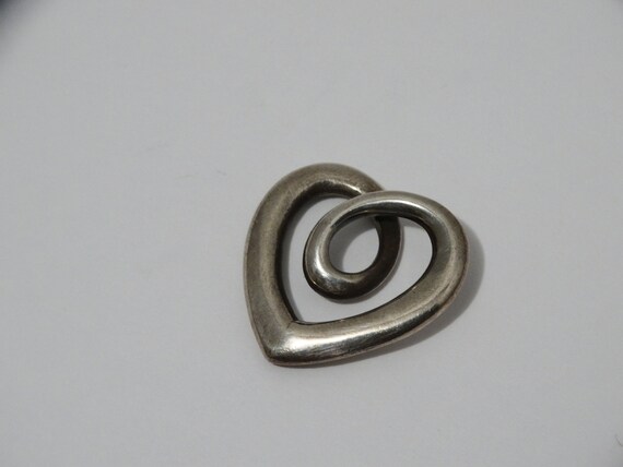 James Avery Solid Sterling Silver Heart Pendant. - image 2