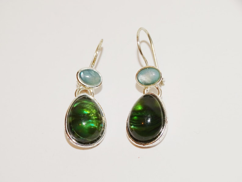 BlueGreen custom 1 Inch Earrings
