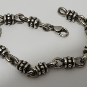 Extremely RARE James Avery Solid & Heavy Sterling Silver Link Bracelet.