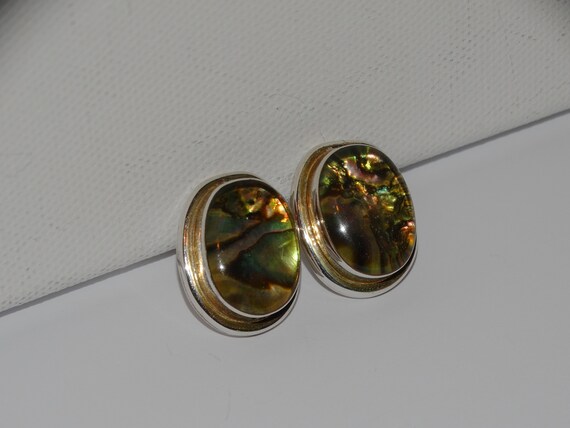 Sterling Silver 14 Grams Oval Earrings. - image 2