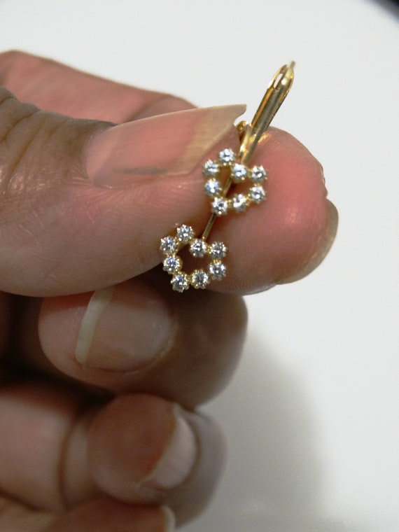 14k Gold Small and Elegant Man-Made Diamond Heart 