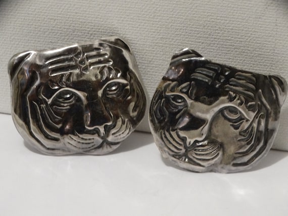 Sterling Silver Leopard Earrings. - image 2