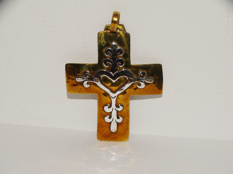 Jeep Collins RARE Brass /& Sterling Silver Cross.