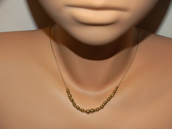 14k YG Chain W/ 29 Beads Necklace. - image 4