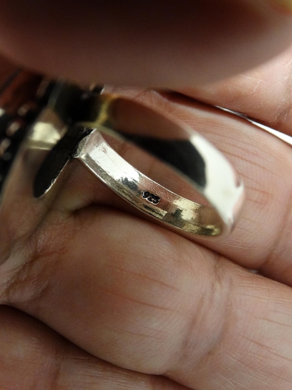 Sterling Silver Moss Agate Stone Ring. - image 6